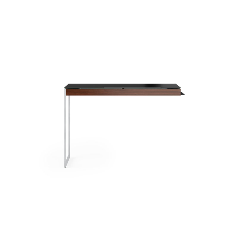 Sequel 20 29" H x 42" W x 18'' D Desk Return, Chocolate Stained Walnut/Satin Nickel