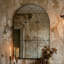 Miroir mural semi-circulaire - Décoration décorative polyvalente pour le salon, la chambre à coucher et le vestibule | Idée de cadeau