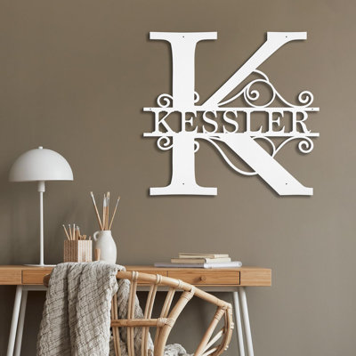 Custom Name Letter Monogram Family Personalize Wedding Gift Cabin Outdoor Metal Signs Wall Décor