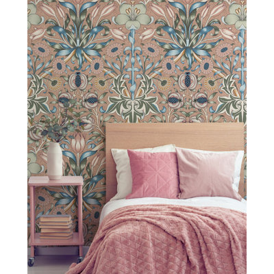 pomegranate floral wallpaper