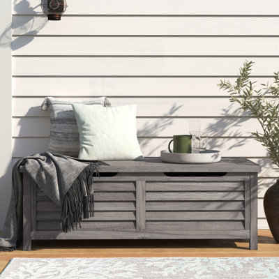 Anjenette 78.87 Gallon Water Resistant Acacia Solid Wood Deck Box