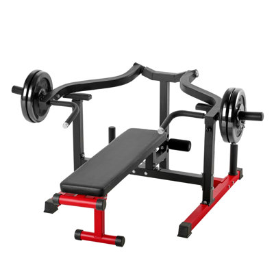 Machine à presser la commode, ensemble de presses à banc de 450 lb, banc inclinable plat réglable avec accoudoirs croisés indépendants, équipement de la partie supérieure de la commode, équipement de gymnastique à la maison pour l'entraînement de la commode, séances d'entraînement de l'AB, épaules
