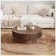 Table basse ronde avec rangement, placage en bois massif, décor moderne pour le salon, la chambre à coucher ou le bureau-268497392-268497397