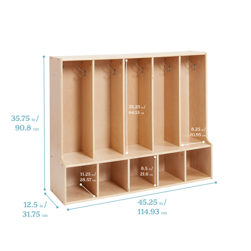 Casier ECR4Kids Streamline, Naturel, 5 Wide