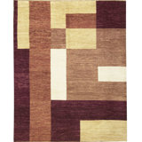 Hand-Knotted High-Quality Purple and Wine Area Rug