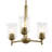 15.25" 3-Light Mini Chandelier with Clear Glass-49315079
