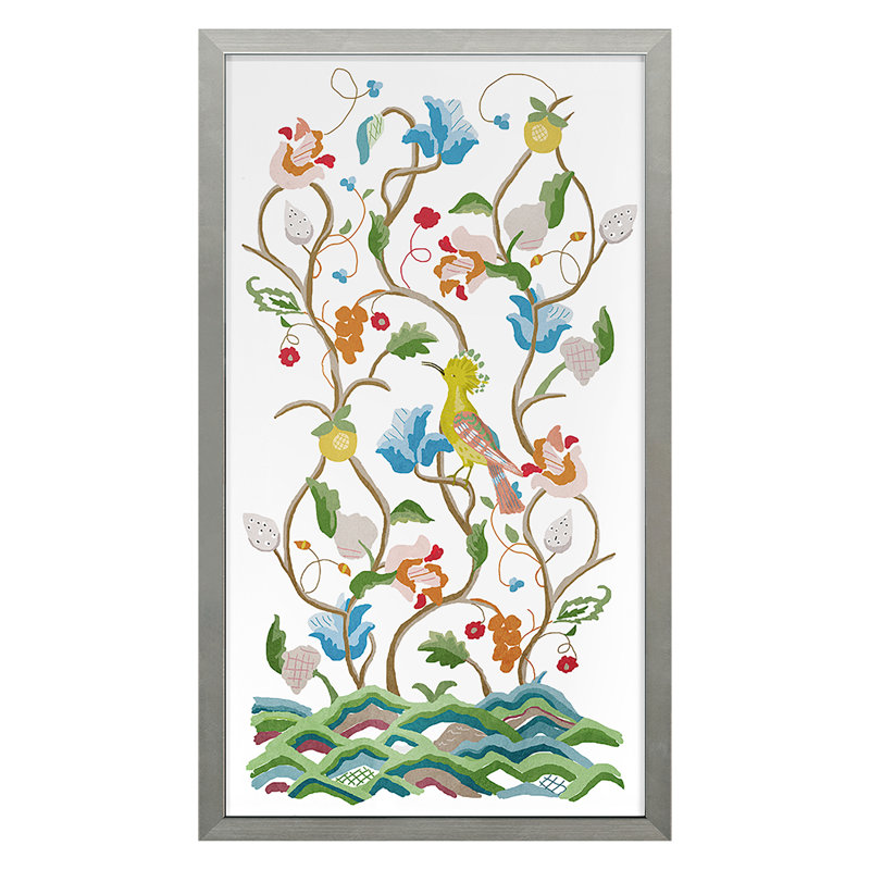 Jabo Print by Dana Gibson, 40" H x 22" W, Silver