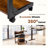 2-Tier Tower Stand, Height Adjustable PC Stand, Computer Cart with Folding Panel, Side Table with Wheels, Pegboard, Hooks and Mouse Pad-118662922