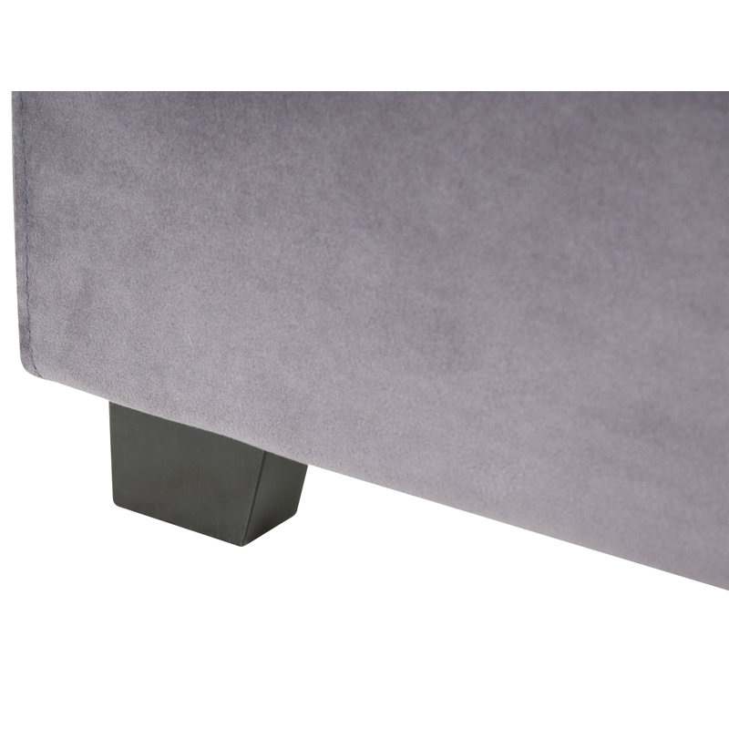 Upholstered Bed, European Double (140 x 200 cm), Grey