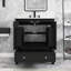 Meuble-lavabo simple 30 po avec plateau en céramique Myesheia