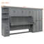 Lit escamotable simple avec garde-robe, armoire et bureau-1961957973