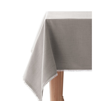 Lenox French Perle Linen Embroidered Tablecloth, Linen - 60"W x 102"L      