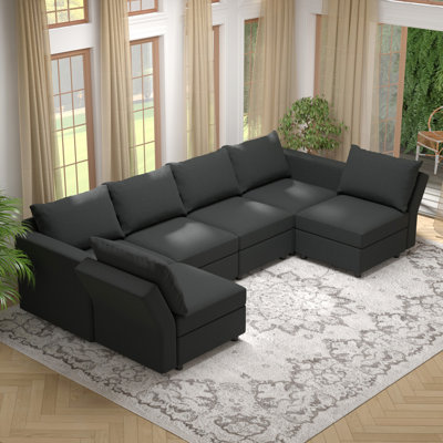Canapé modulaire rembourré 6 pièces avec rangement BOX MODULE STO SOFA