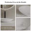 Lavabo vasque ovale à surface solide de 20 po x 13 po Monblari - blanc mat-120972174