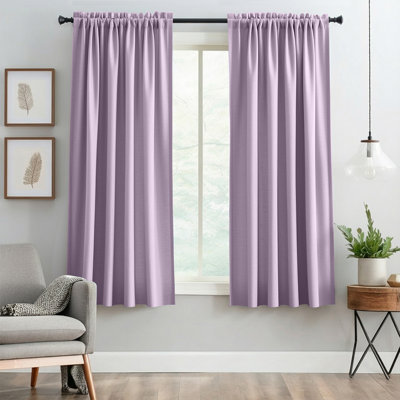 Linen-Look Curtain Panels - Thermal Insulated Window Drapes with Rod Pocket for Light Control and Privacy