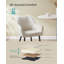 50cm H Velvet Upholstered Metal Full Back Armchair in Brown