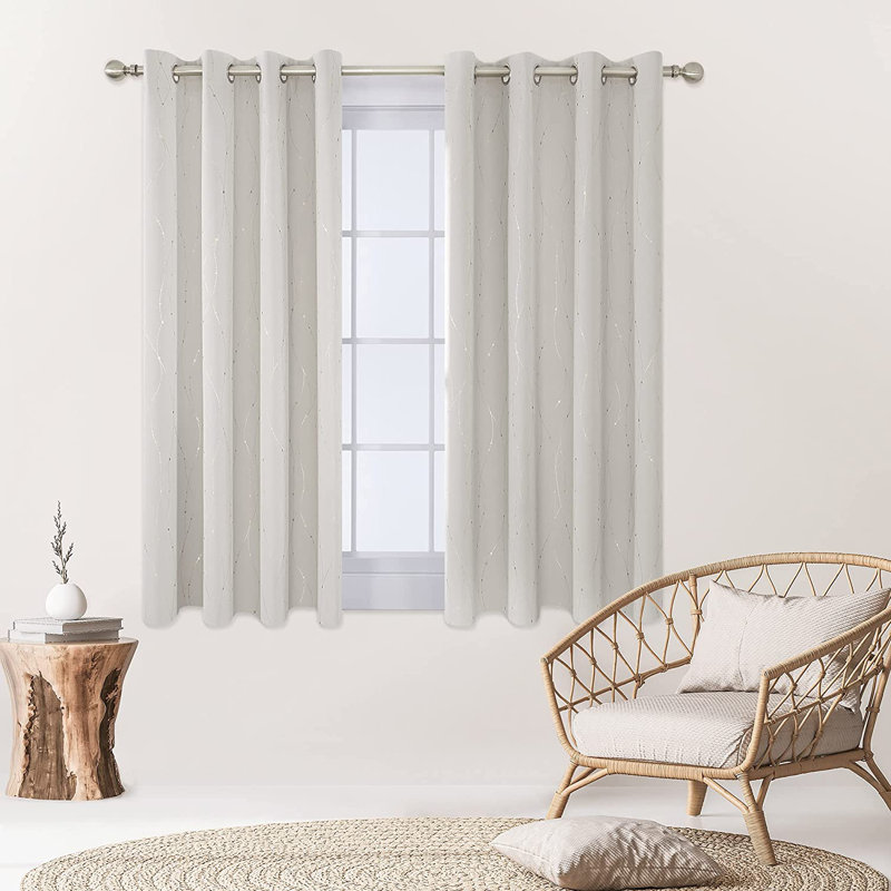 Kellea Room Darkening Curtain Pair, 52" W x 72" L, Beige