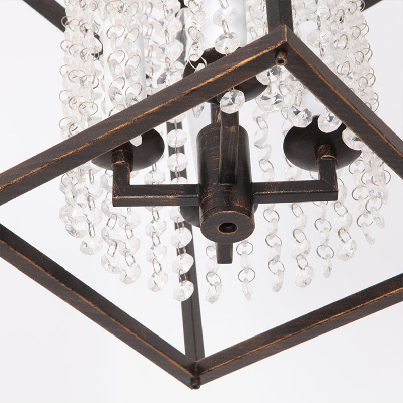 Luminaire suspendu géométrique à 4 lumières Aletris