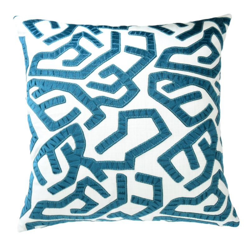 Oreiller Jase - Lin - Insert en duvet, Bleu sarcelle