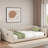 Upholstery Daybed With Side Storage Pockets And Vertical Stripe Design-1226688160