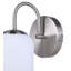 Raisa 6.5 In. 1 Light Brushed Nickel Sconce With Flat Opal Glass Shade