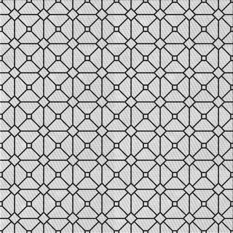 Tapis gris/noir tissé à la machine, Carré 6 pi