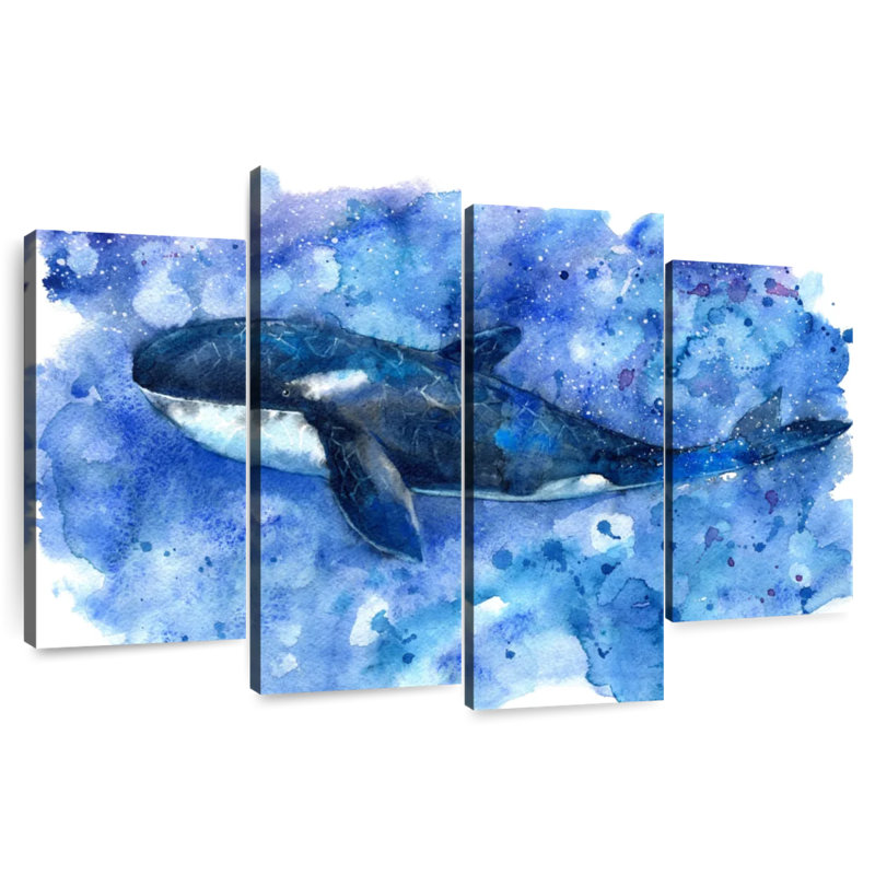 Blue Killer Whale, 48" H x 75" W