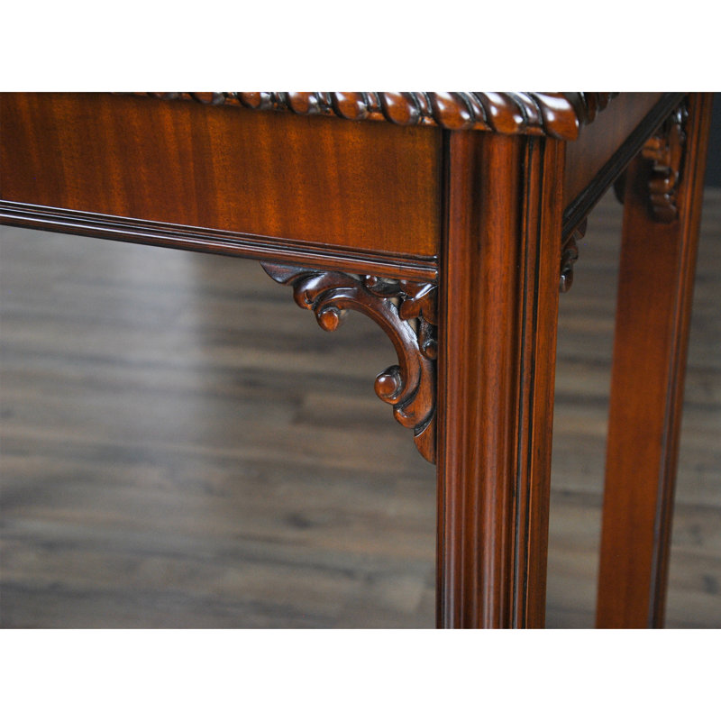 Elevated Niagara Solid Mahogany Bar Cabinet with Hand Carved Details