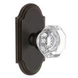Grandeur Arc Plate Single Dummy with Chambord Crystal Door Knob