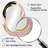 Pink And Gold Curves IV - Abstract Oval Decorative Mirror On Metal-2079724652