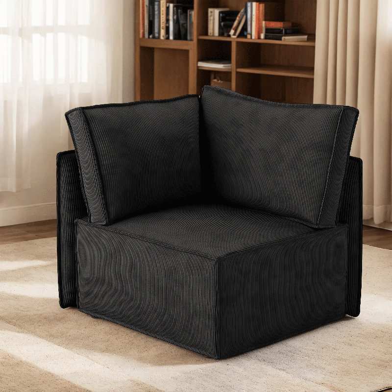 Fauteuil d'appoint modulaire Bennett, Noir