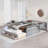 Gandee Kids Twin Over Full Bunk Bed with Trundle with Drawers-1619607679