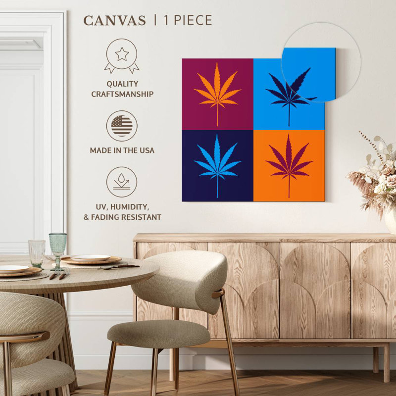 Colorful Cannabis, 10" H x 10" W