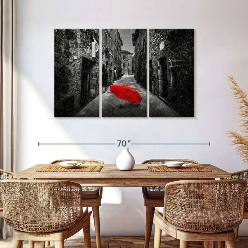 Parapluie rouge Kerner Pop, H 36 po x l 57 po