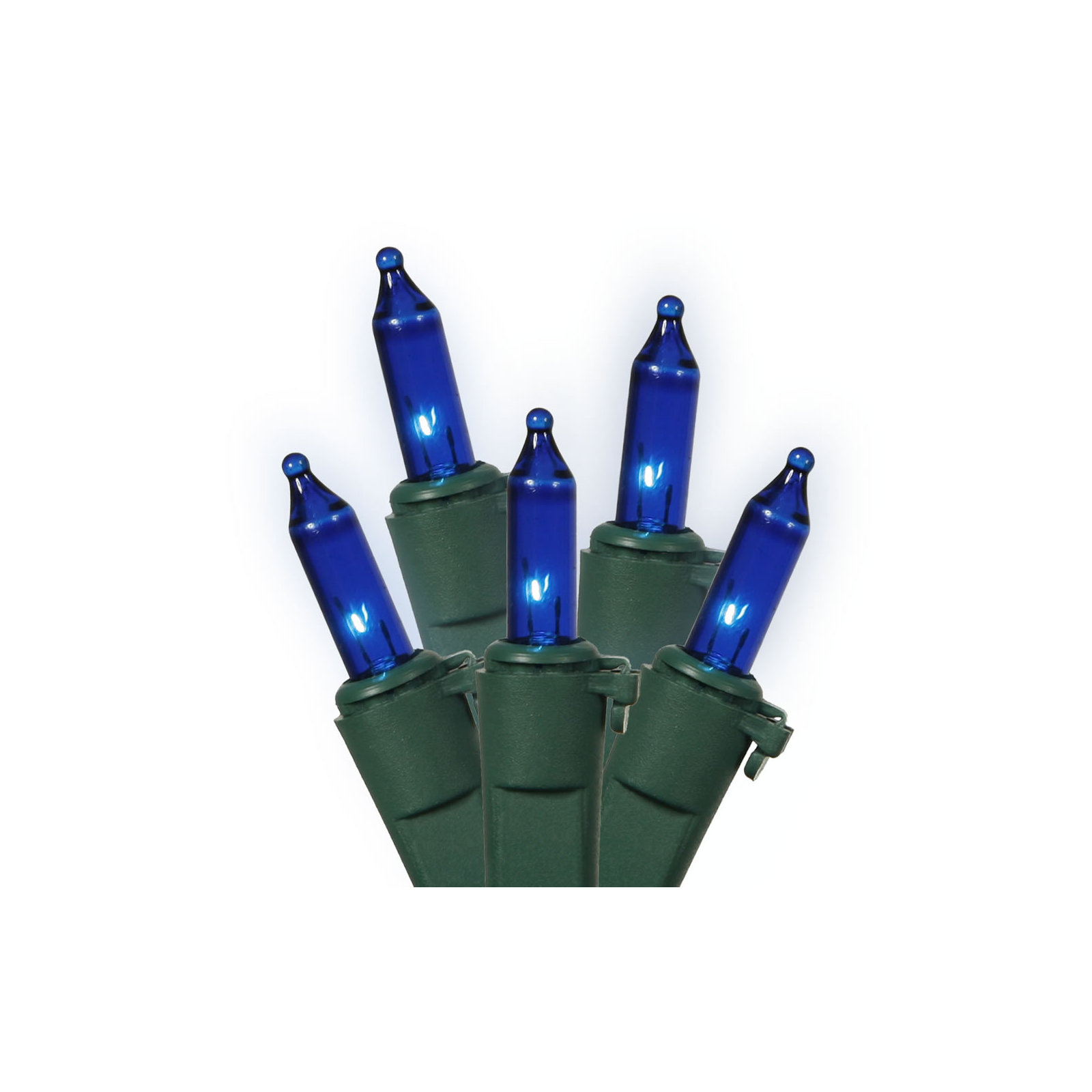 Mini Christmas Lights -  Wire Set, Blue/Green, 23' L