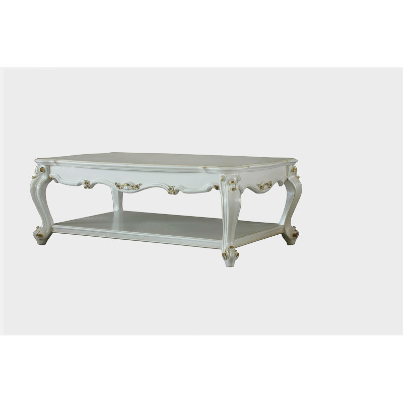 Table basse rétro avec base perlée