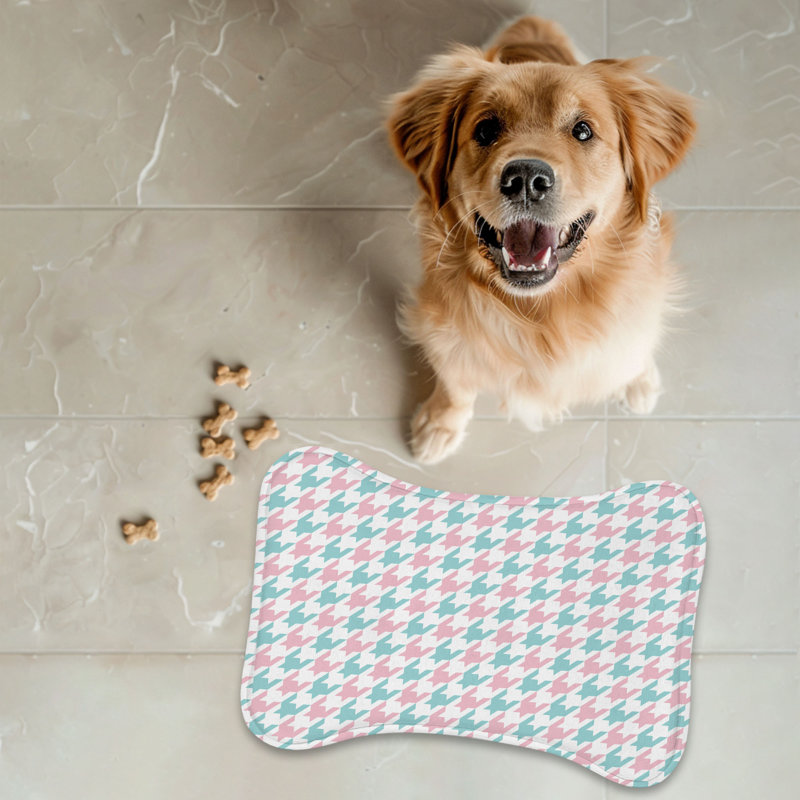Tapis d'alimentation rose clair en os clair 1 pièce