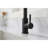 Kitchen Faucet With Pull Out Spray In Matte Black Stainless Steel, 360 Rotating Nozzle For Precise Water Flow And Temperature Control Steel Faucet, Nozzle, Single Handle Optimal Usage Management