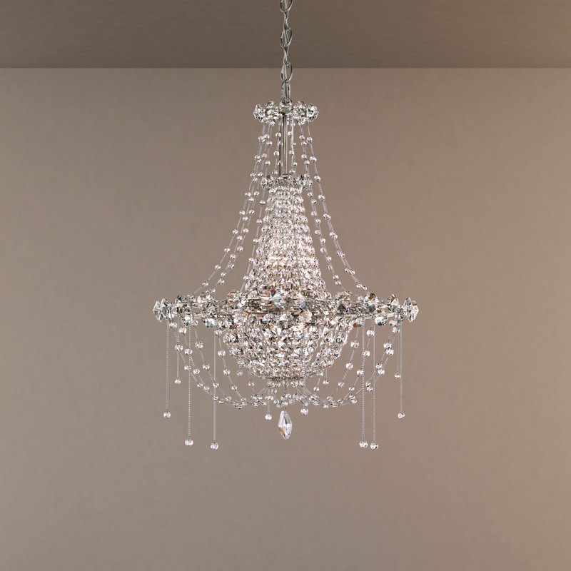 Chrysalita 6 - Light Glass Chandelier, Spectra Crystal