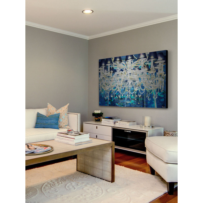 Bleu royal - reproduction sur toile tendue, H 12 po x l 18 po x 1,5 po