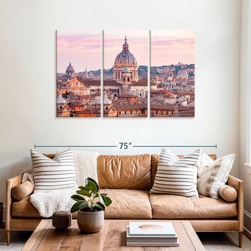 Sebbie Rome, coucher de soleil, paysage, H 36 po x l 57 po