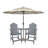 Albany 3-Piece Tall Adirondack Chair Set with Table HIPS Outdoor Patio Bar Stools-1190938485