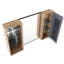Armoire de toilette 41,3 po avec rangement, armoire à pharmacie murale avec porte miroir, tablettes en verre réglables, contreplaqué