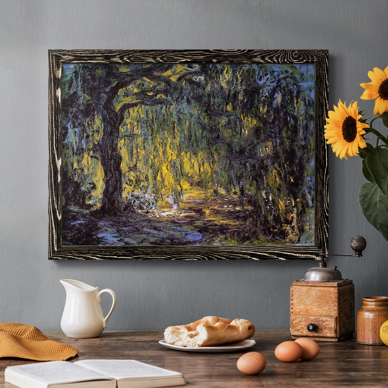 «Weeping Willow 2», encadré sur toile, H 22 po x l 32 po x P 1,5 po, Noir