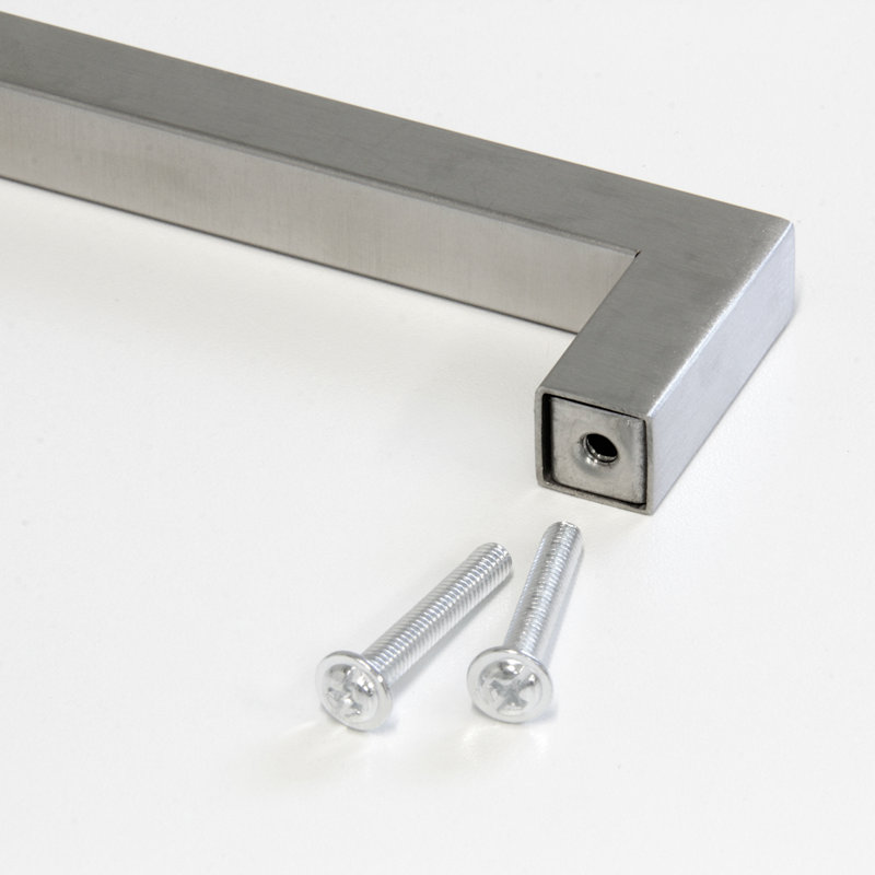Brushed Stainless Steel Modern Industrial Bar Pull
