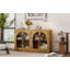 Armoire en verre arquée à 4 portes avec tablettes réglables pour un rangement polyvalent et une présentation élégante dans n'importe quelle pièce-749001366