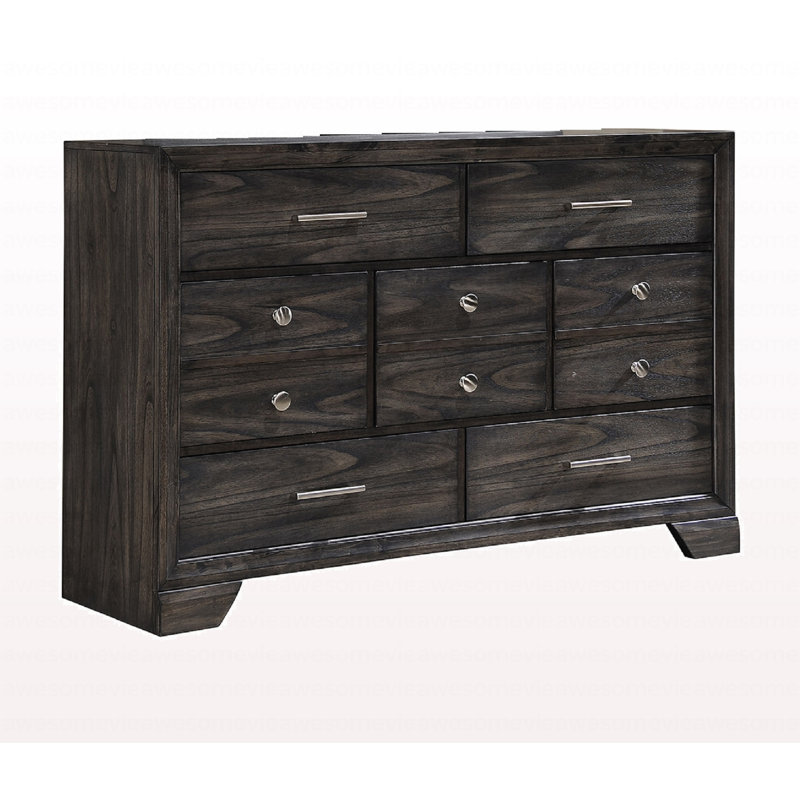 Commode en bois gris avec tiroirs de rangement 1pc