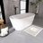 59" Freestanding Soaking Acrylic Bathtub