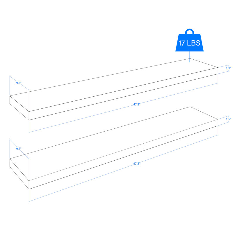 Marlanna 2 Piece Floating Shelf