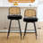 Upholstered Swivel Counter Stool With Rattan Backrest-106484830-106484829